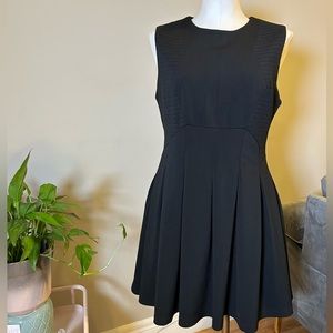 A-Line Textured Black Dress